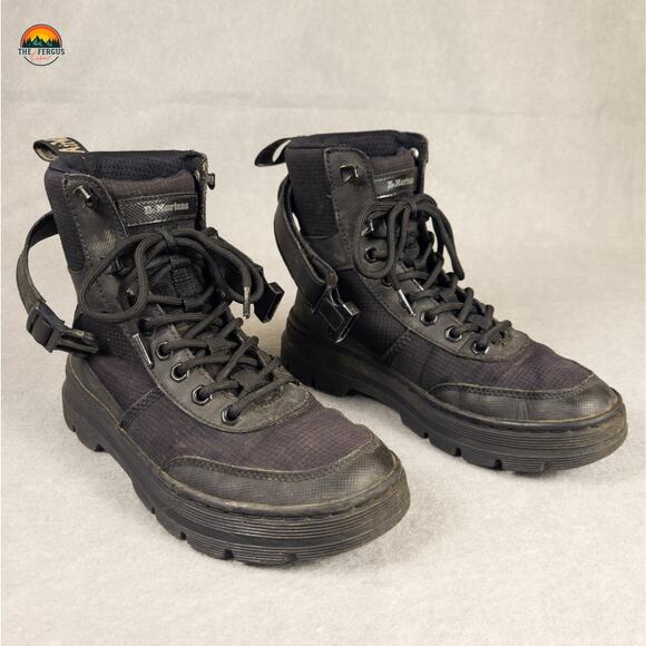 Dr. Martens Shoes - Dr. Martens Combs Tech Air Wair Combat Boots Black Lace-Up Biker Women's Size 5M